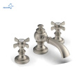 Aquacubic Antique Bathroom Faucet With Cross Handle Basin Bath Sink Faucet